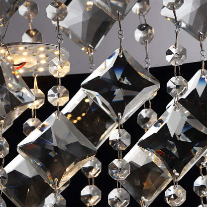 Modern Glam Crystal LED Flush Mount Ceiling Light