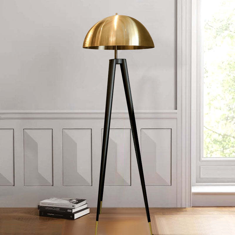 Modern Gold Metal Tripod Floor Lamp -Homdiy