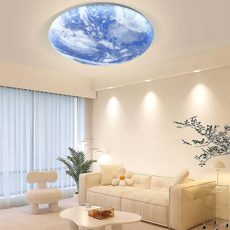 Creative Round Moon LED Ceiling Light
