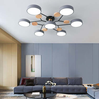 Branched Modern Iron LED Living Room Ceiling Light