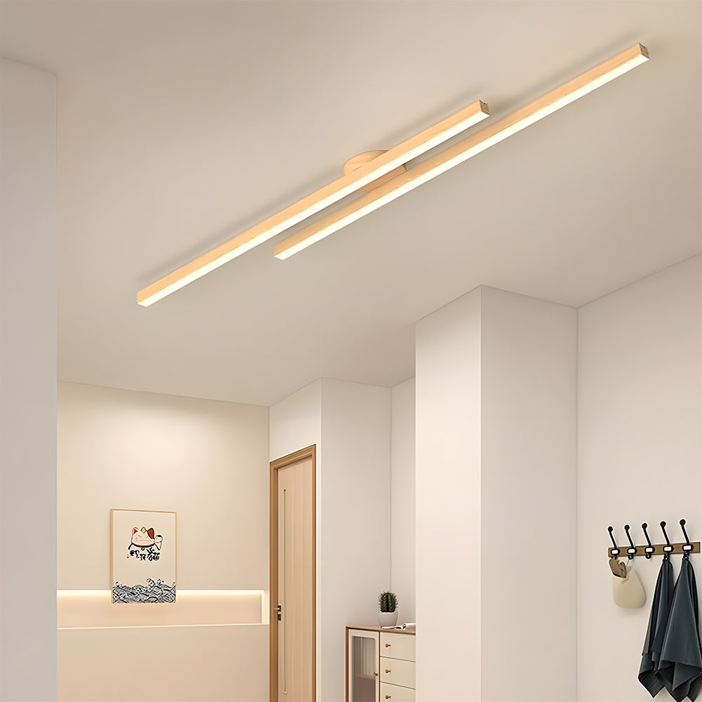 Minimalist Linear Ceiling Lighting Fixture Semi Flush Mount Ceiling Lights for Living Room Bedroom