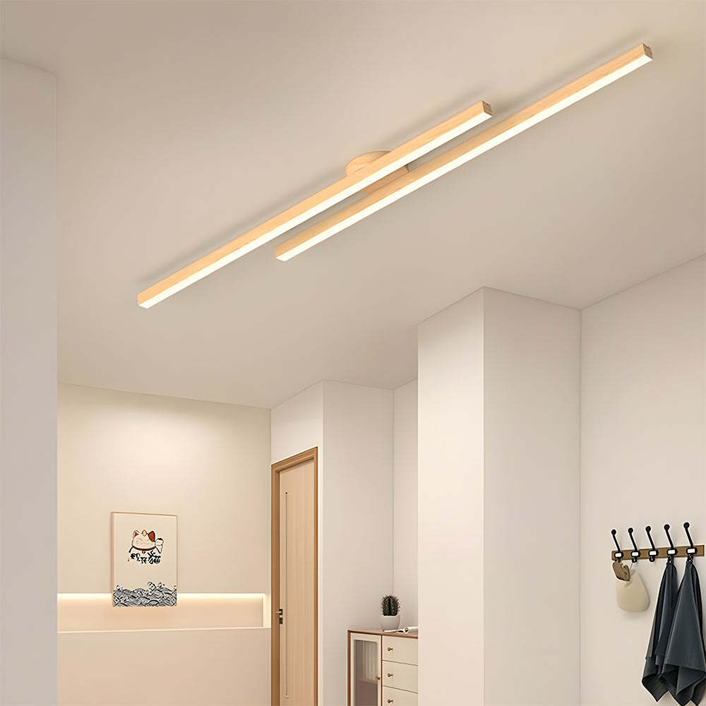 Minimalist Linear Ceiling Lighting Fixture Semi Flush Mount Ceiling Lights for Living Room Bedroom