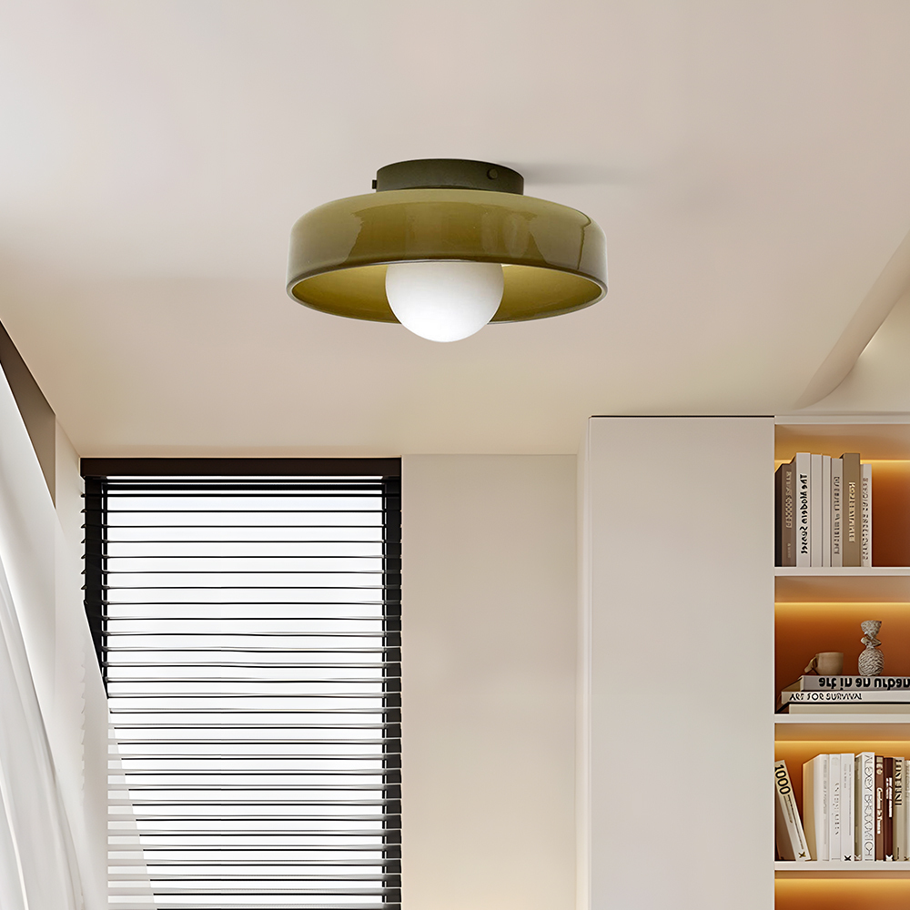Bauhaus Mini Round Modern Glass Ceiling Light