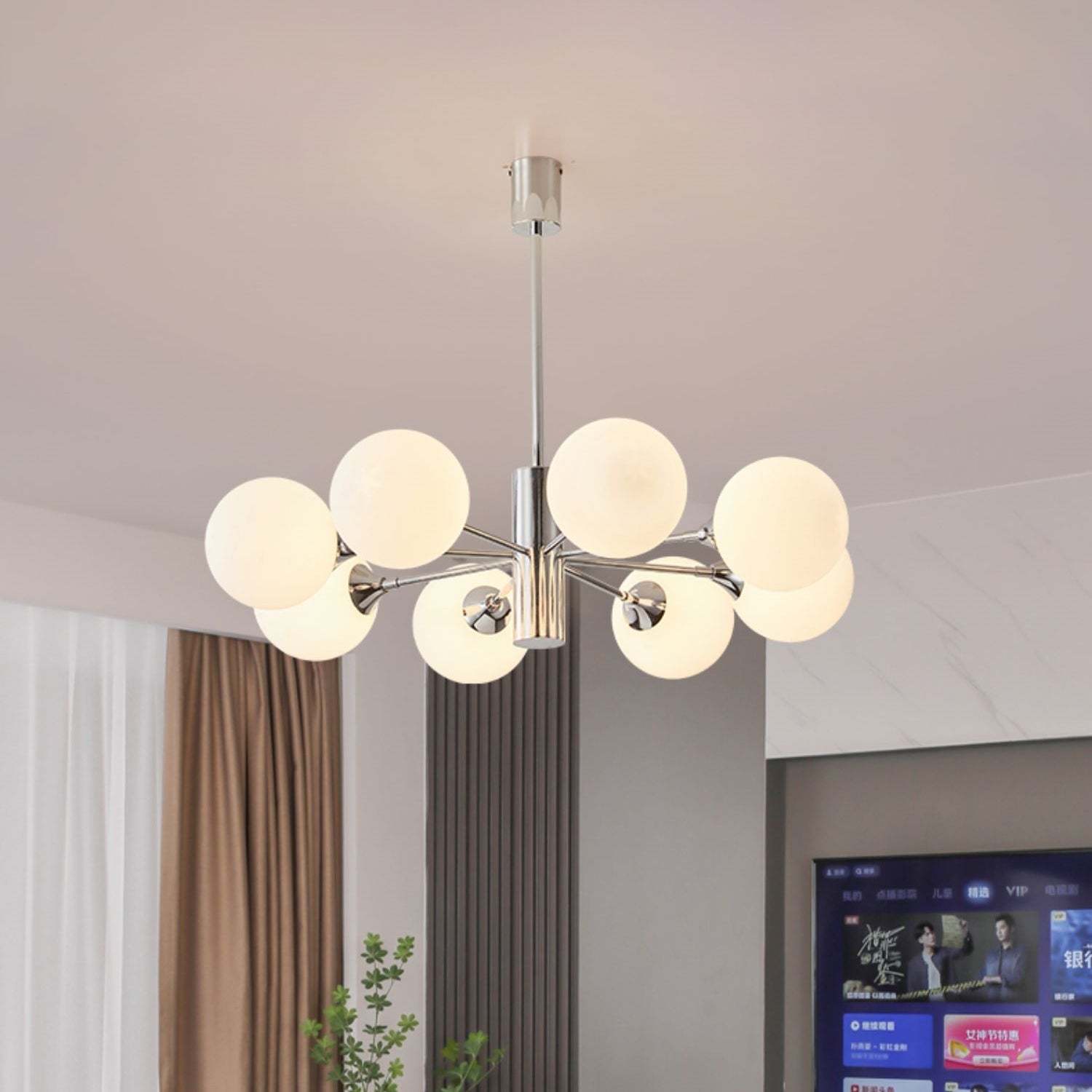 Dimmable Sputnik Globe Chandelier -Homdiy