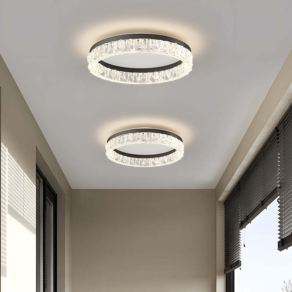 Modern Round Crystal LED Ceiling Light Fixtures