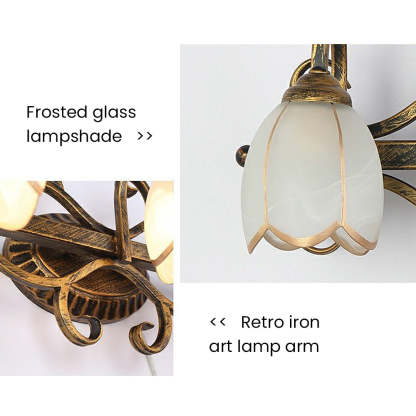 Vintage Multi-Head Flower Shape Bathroom Vanity Wall Lighting -Homdiy