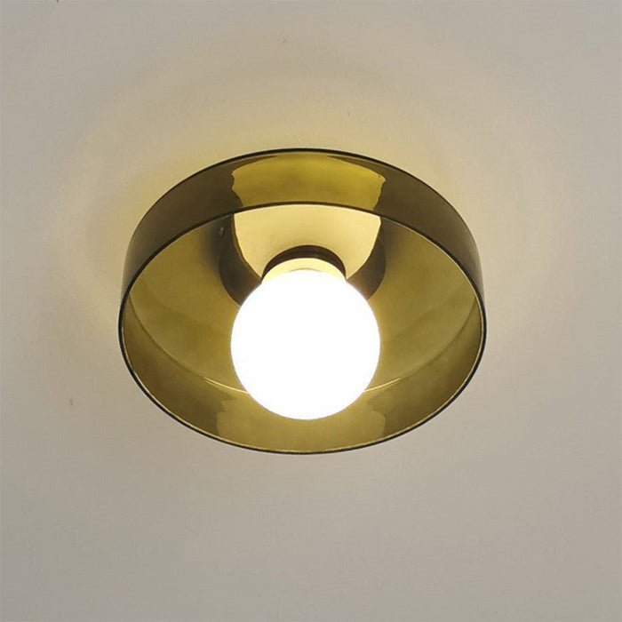 Modern Glass Semi Flush Mount Ceiling Light Fixture -Homdiy