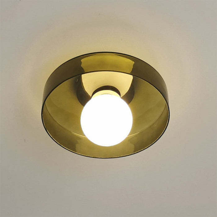Modern Glass Semi Flush Mount Ceiling Light Fixture -Homdiy