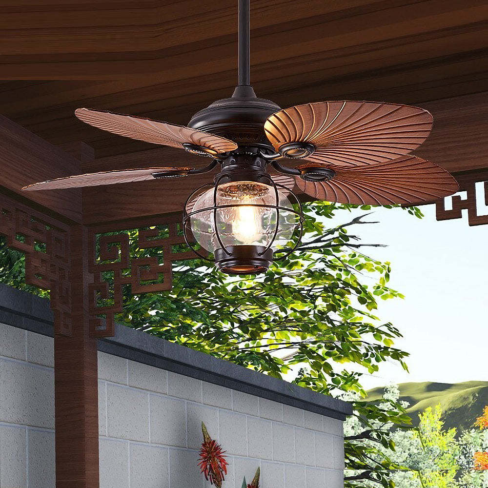 Black Vintage Creative Flying Ceiling Fans with Outdoor Lights -Homdiy