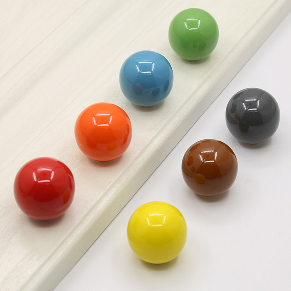 Colorful Ceramic Ball Round Cabinet Knobs