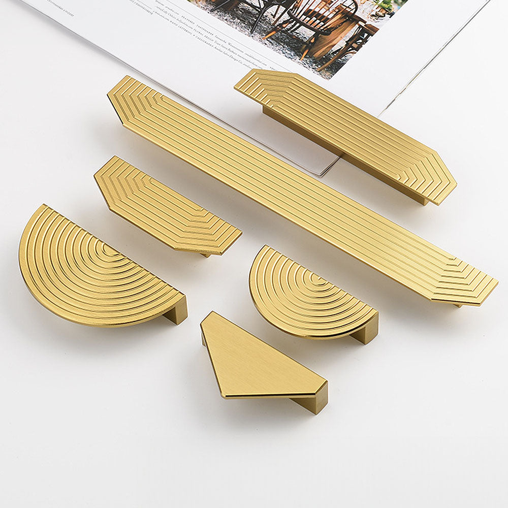 Unique Modern Semi-Circular Gold Kitchen Cabinet Door Handle