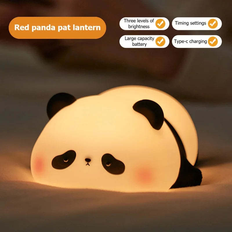 Kawaii Panda Led Silicone Night Light Lamp -Homdiy