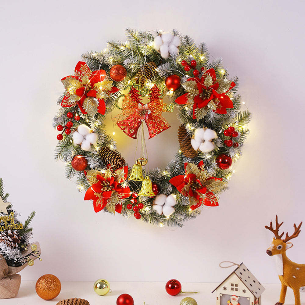 Lampsmodern Christmas Wreath Ornament Plastic Outdoor xmas Lights