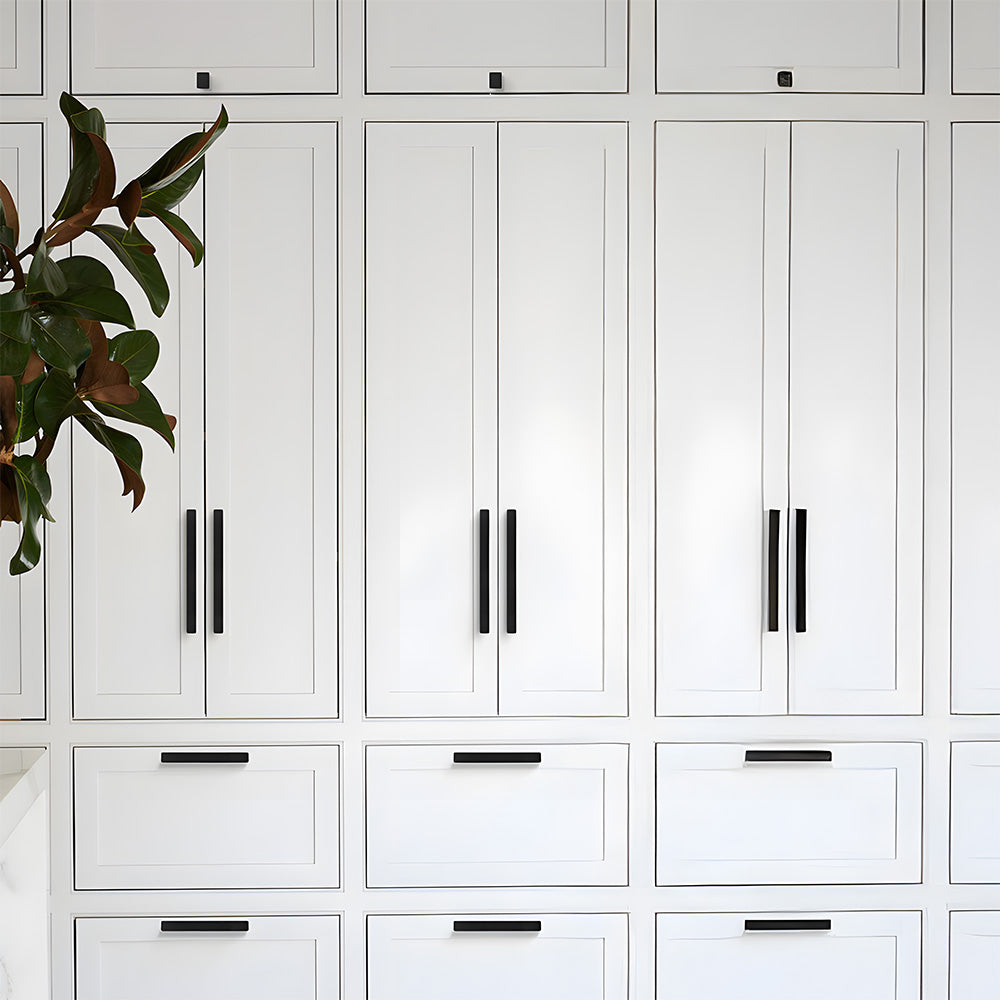 Modern Matte Black Aluminum Alloy Cabinet Pulls