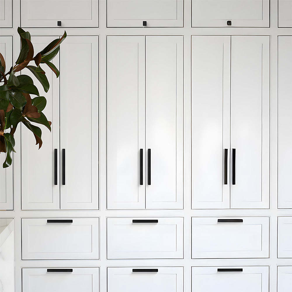 Modern Matte Black Aluminum Alloy Cabinet Pulls