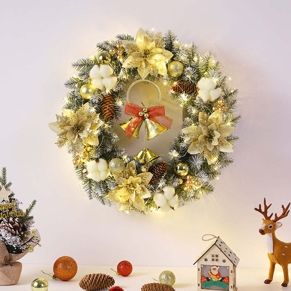 Christmas Wreath Bell Ball Lightings LED Wall Light