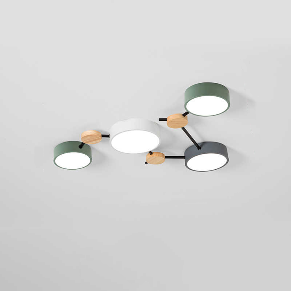Modern Branch Multi-Head Iron LED Ceiling Light for Bedroom