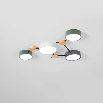 Modern Branch Multi-Head Iron LED Ceiling Light for Bedroom