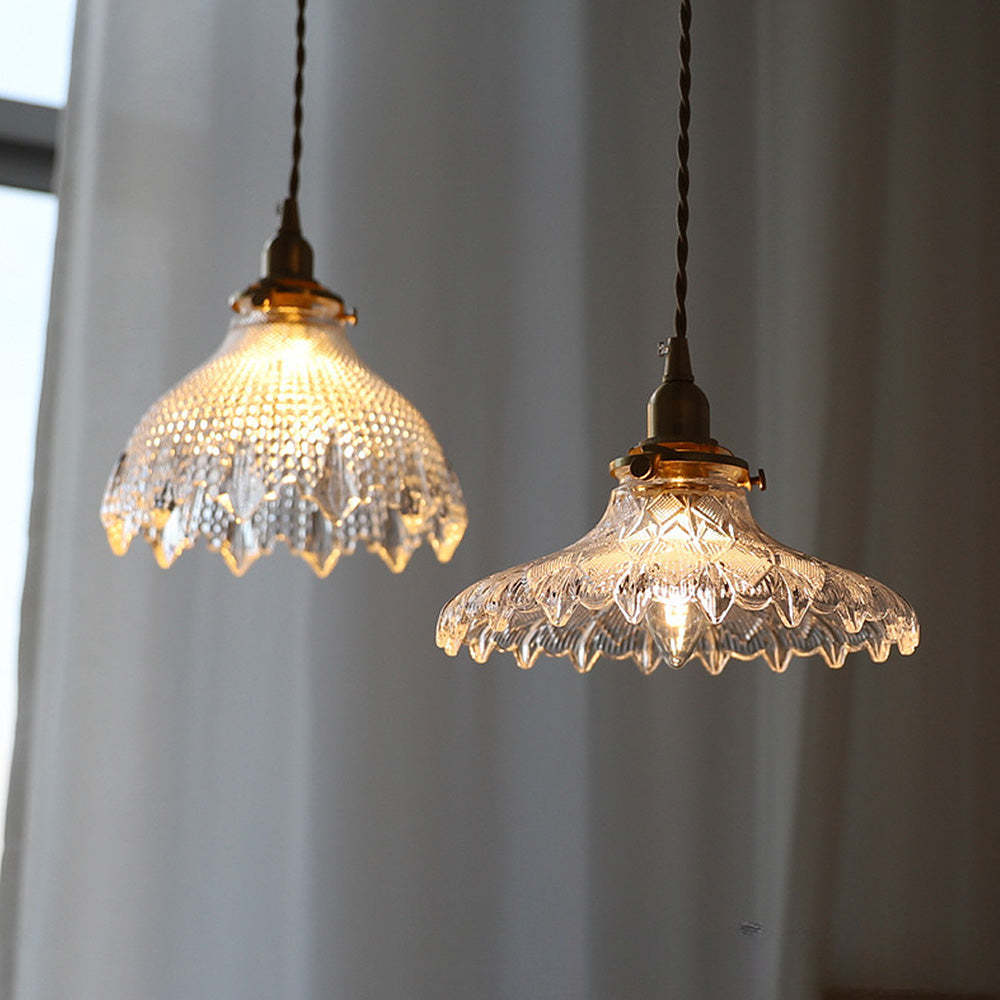 Medieval Elegance Glass Clear Pendant Light -Homdiy