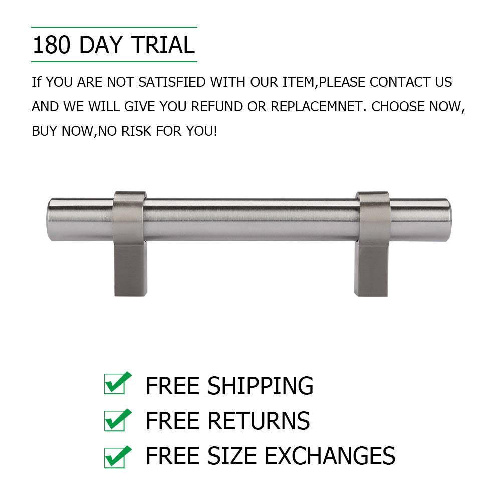 12 Pack Stain Nickel Cabinet Handles for Bathroom (LST16BSS) -Homdiy