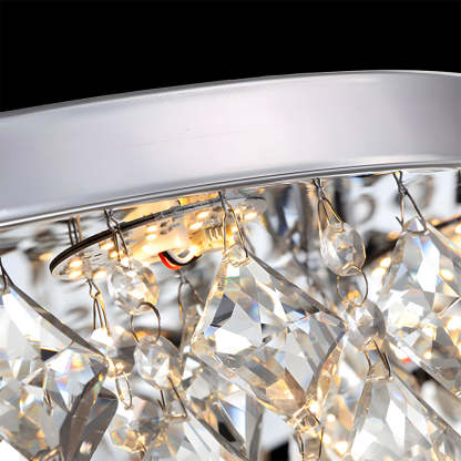 Modern Glam Crystal LED Flush Mount Ceiling Light