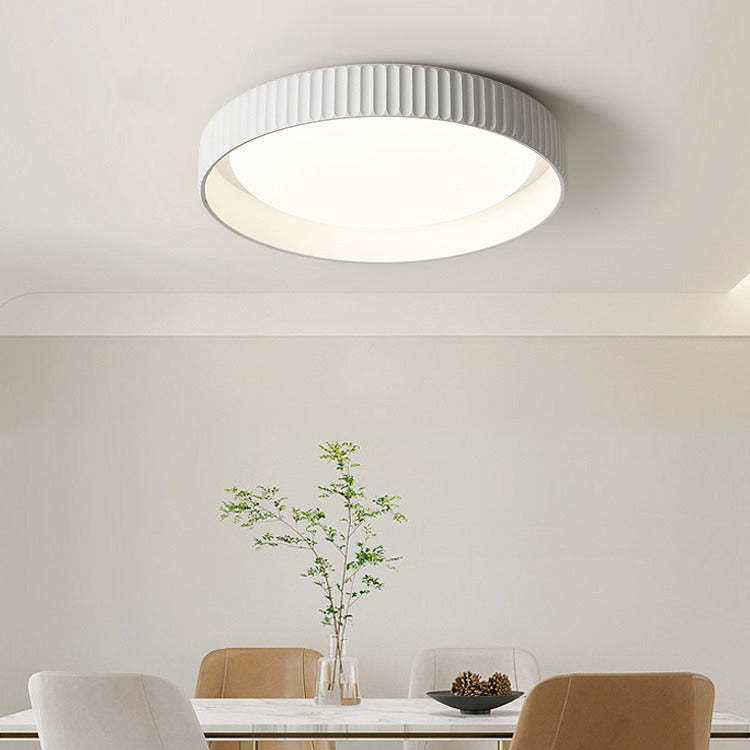 Scandinavian Round Cement LED Ceiling Light -Homdiy