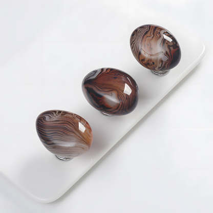 Modern Agate Stone Pebble Cabinet Knobs