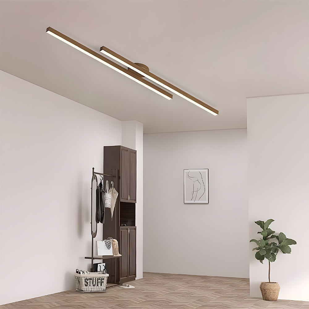 Minimalist Linear Ceiling Lighting Fixture Semi Flush Mount Ceiling Lights for Living Room Bedroom