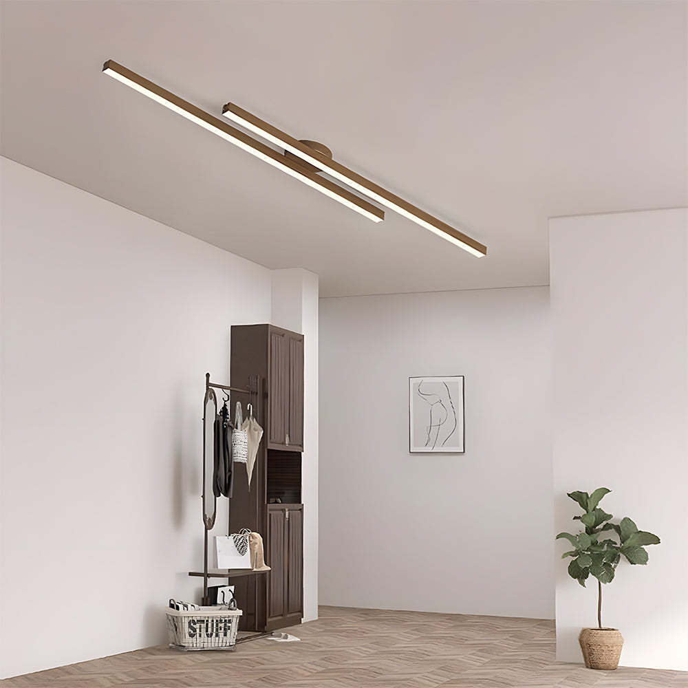 Minimalist Linear Ceiling Lighting Fixture Semi Flush Mount Ceiling Lights for Living Room Bedroom
