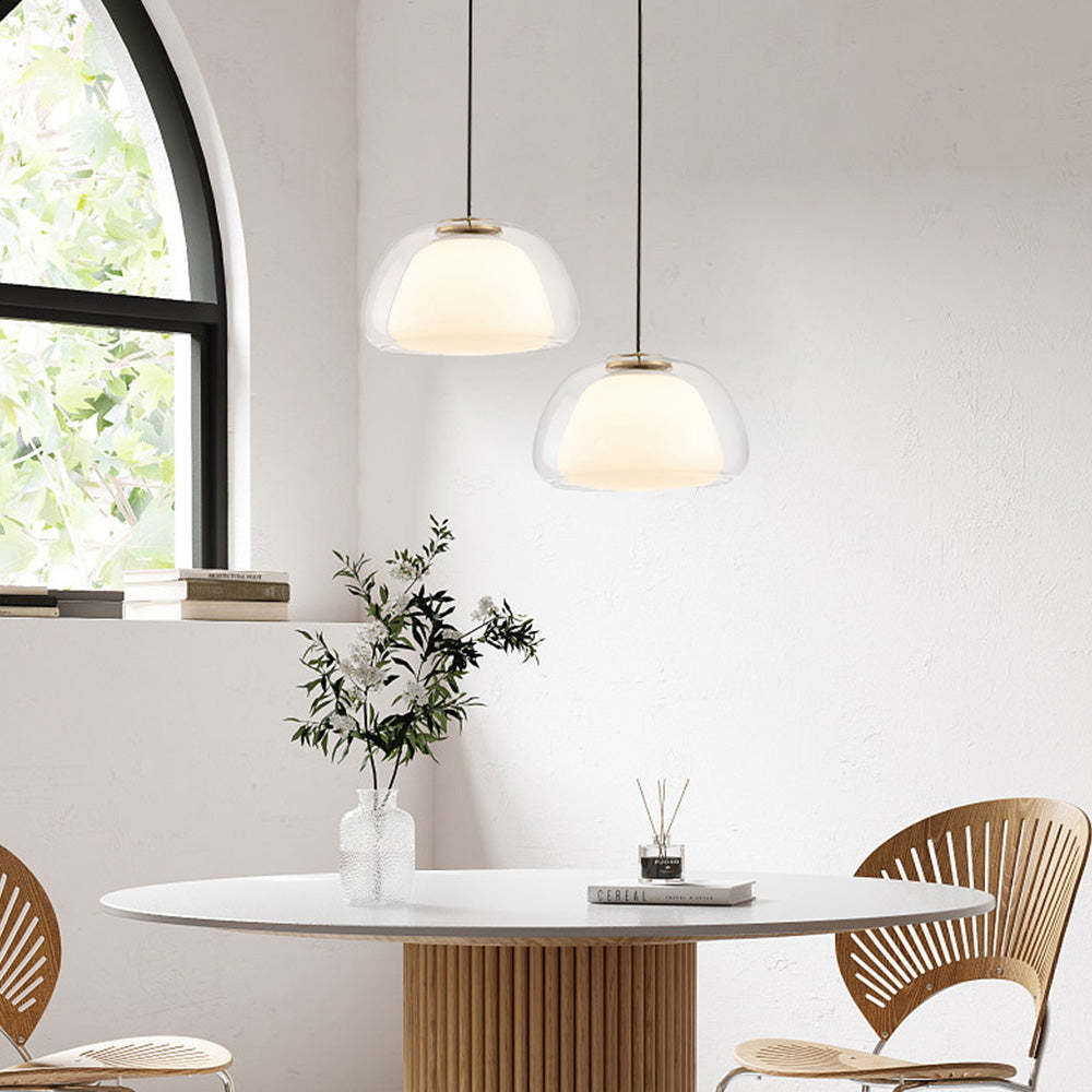 Modern Milk Glass Jelly Pendant Light -Homdiy