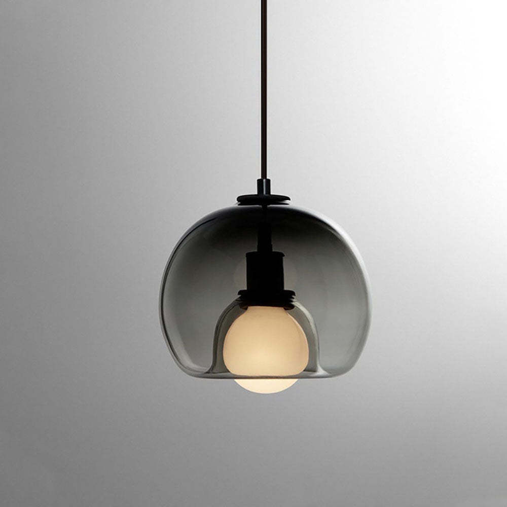 Handblown Glass Orb Pendant Light -Homdiy