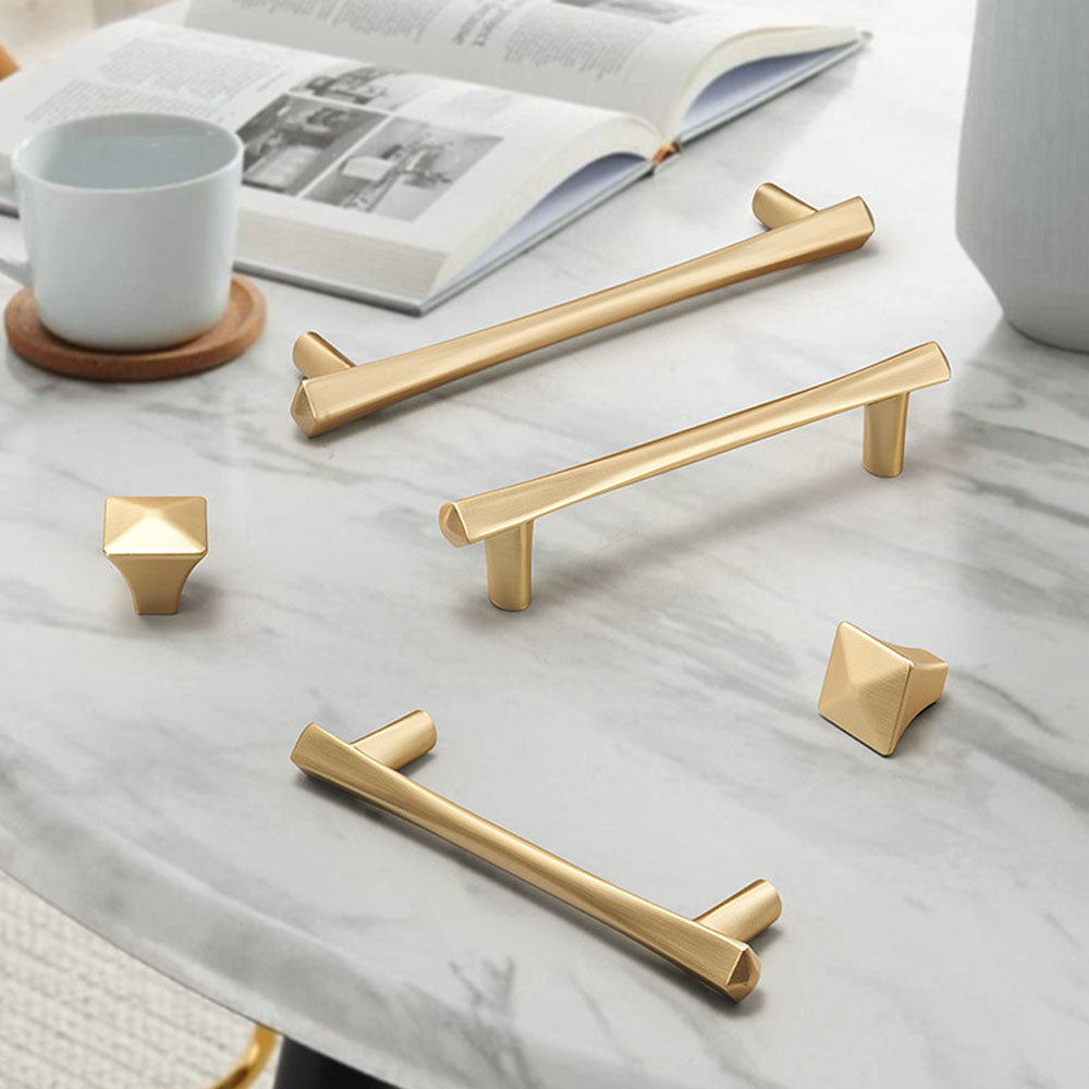 Nordic Style Gold Black Cabinet Dresser Pull Knobs