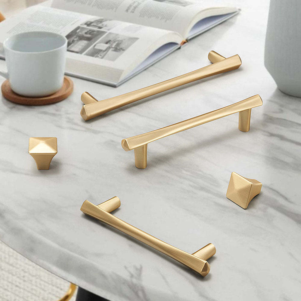 Nordic Style Gold Black Cabinet Dresser Pull Knobs