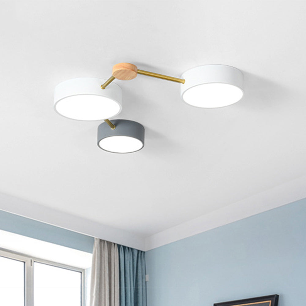 Nordic Multi-Head LED White Ceiling Light for Living Room