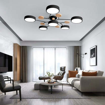 Branched Modern Iron LED Living Room Ceiling Light