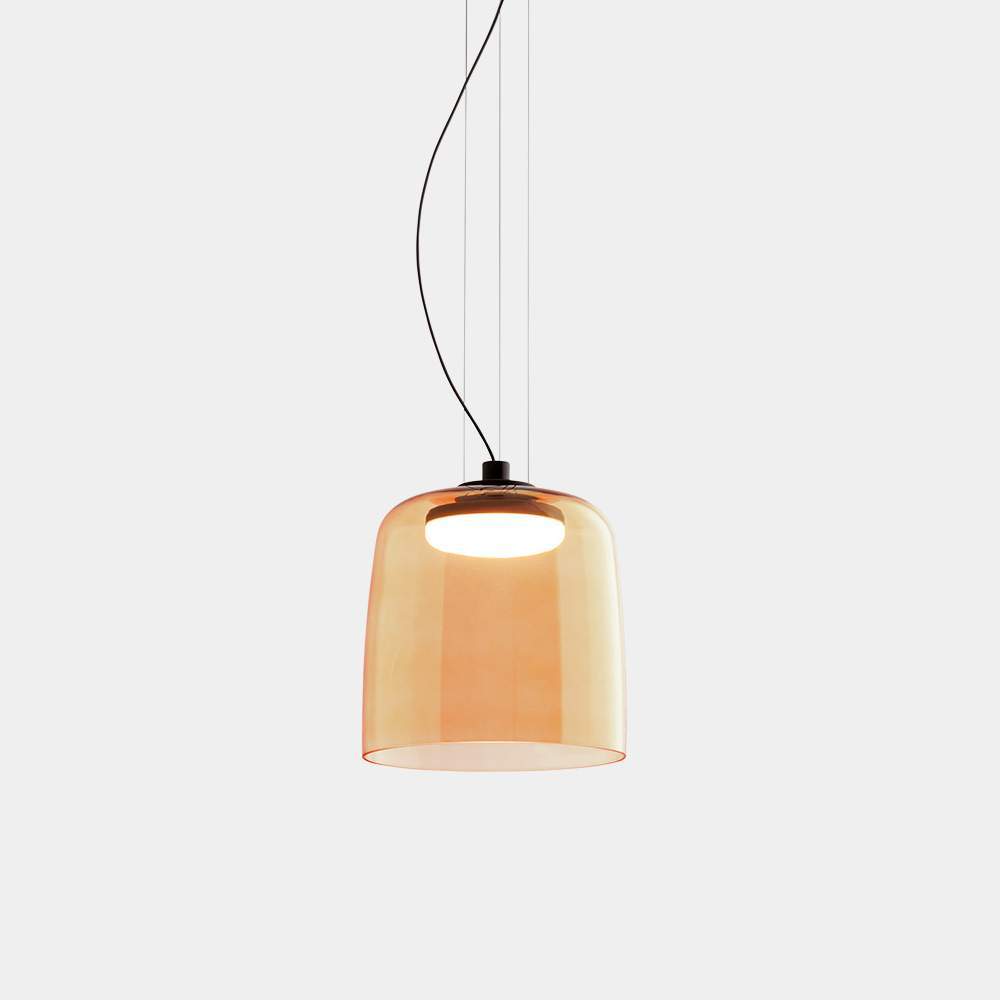 Modern Bowl-shaped Suspension Levels Glass Pendant Light -Homdiy