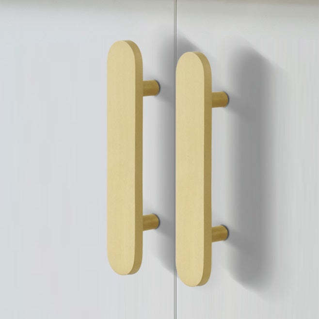 Brushed Brass Modern Gold Cabinet Handles And Kitchen Door Pulls -Homdiy
