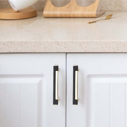 Zinc Alloy Modern Gold Black Chrome Kitchen Handles