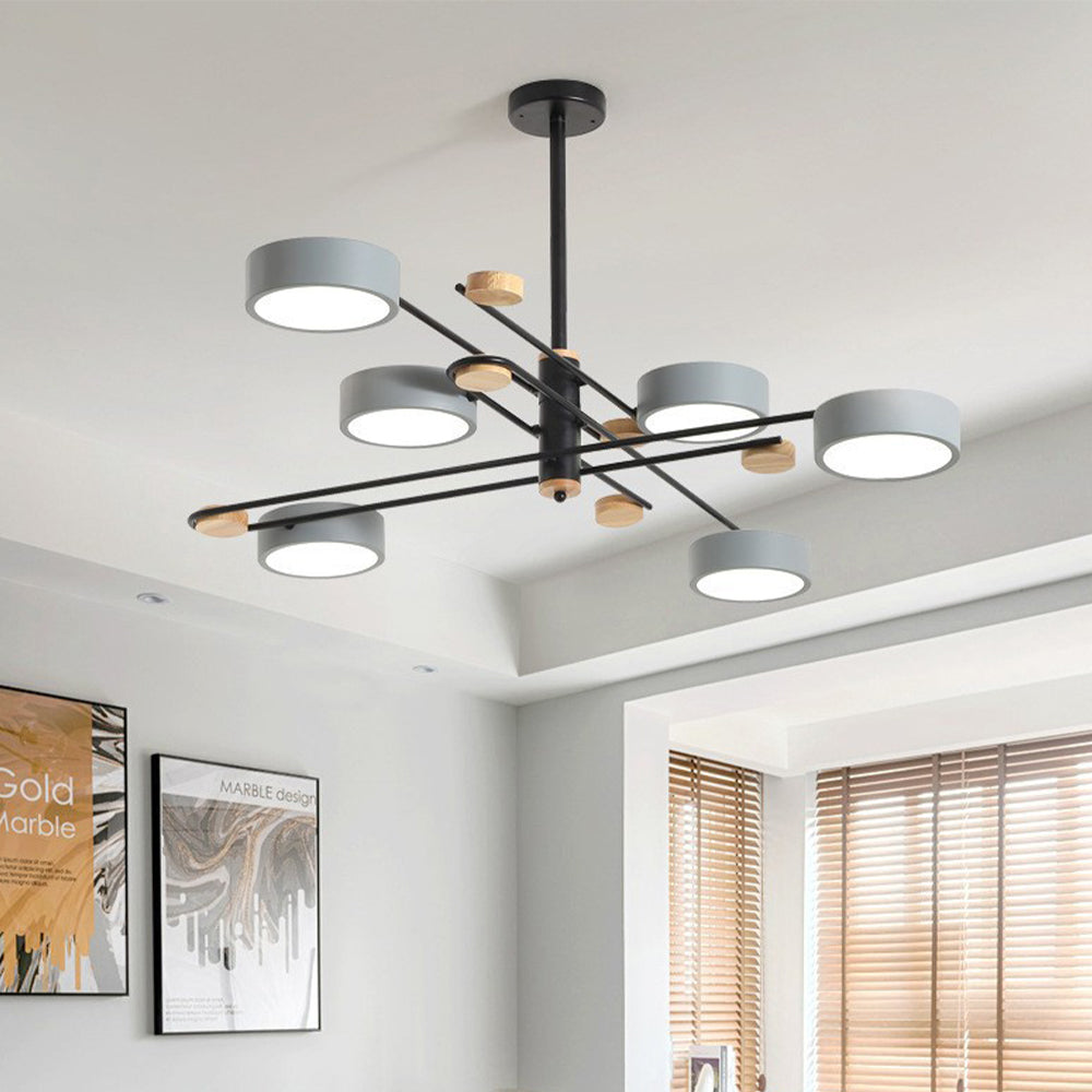Iron Multi-Light Living Room LED Flush Mount Ceiling Light