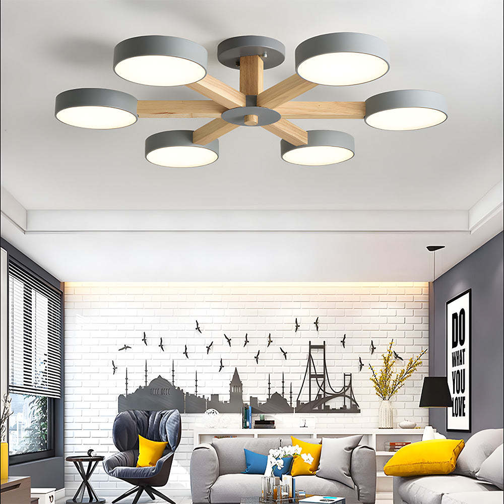 Nordic Multi-Ring LED Ceiling Light for Living Room