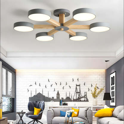 Nordic Multi-Ring LED Ceiling Light for Living Room