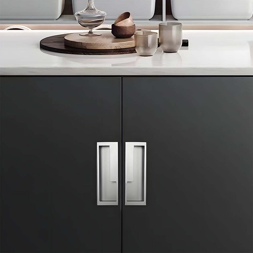 Left Right Hidden Slotted Recessed Handles