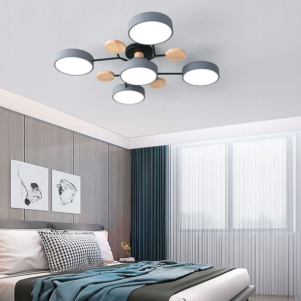 Branched Modern Iron LED Living Room Ceiling Light