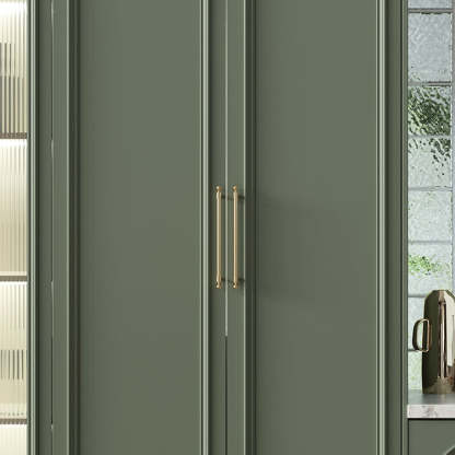 Long Brushed Brass Barn Bar Gold Cabinet Handles And Door Pulls -Homdiy