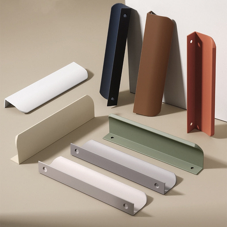 Aluminum Alloy Round Arc Shape Invisible Handle For Cabinet