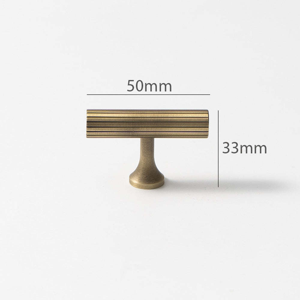 Linear Knurled Solid Brass Cabinet Handles and Knobs -Homdiy