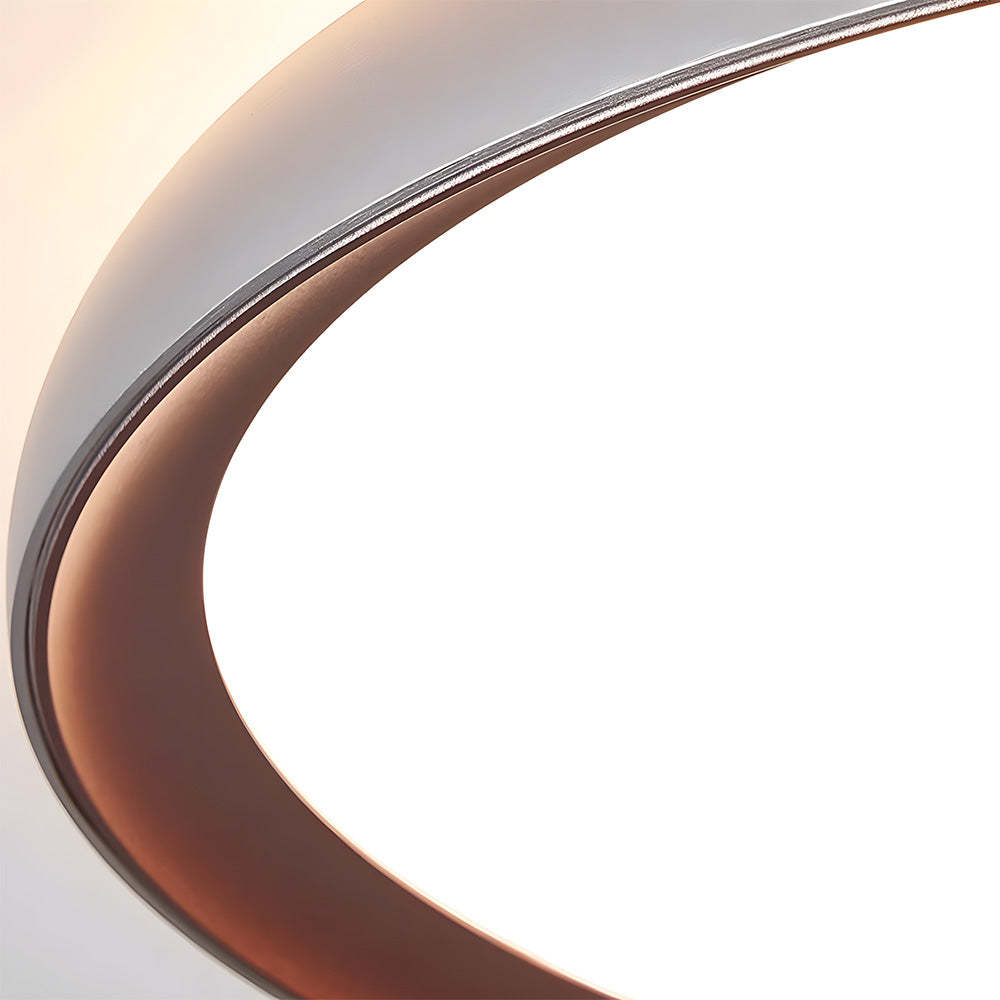 Nordic Creativity Brown Round LED Bedroom Ceiling Lamp