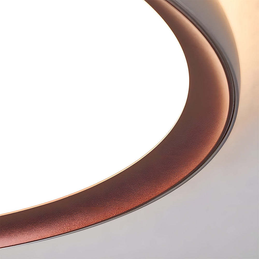 Nordic Creativity Brown Round LED Bedroom Ceiling Lamp