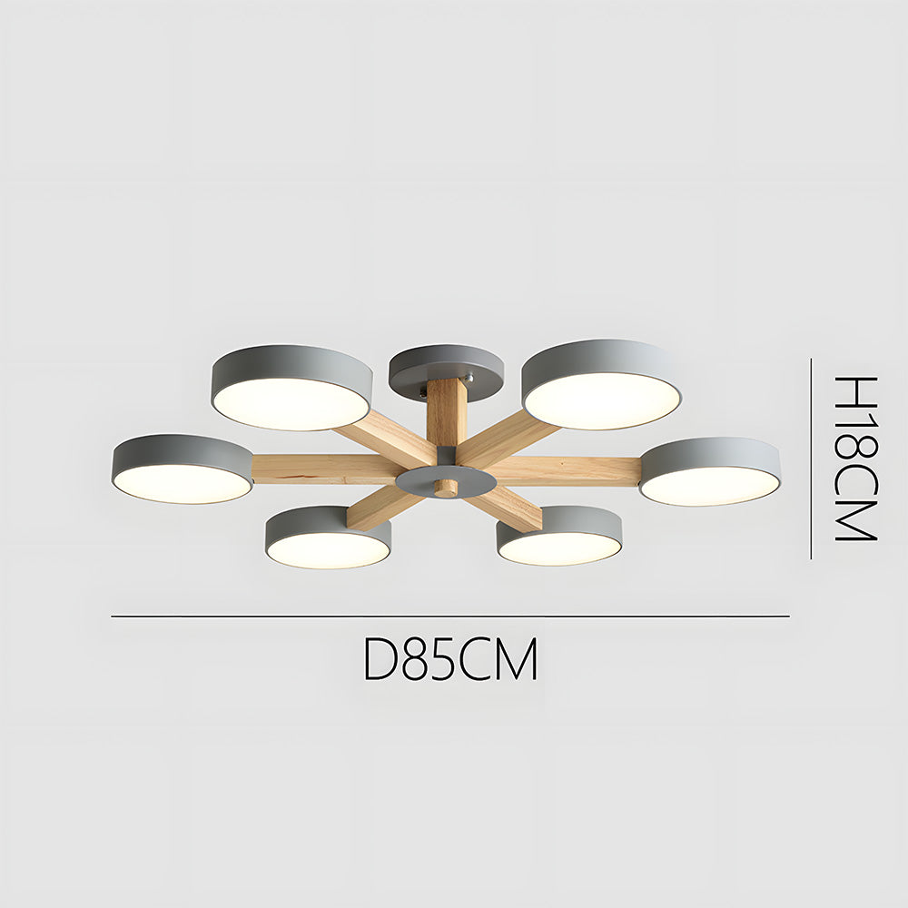Nordic Multi-Ring LED Ceiling Light for Living Room