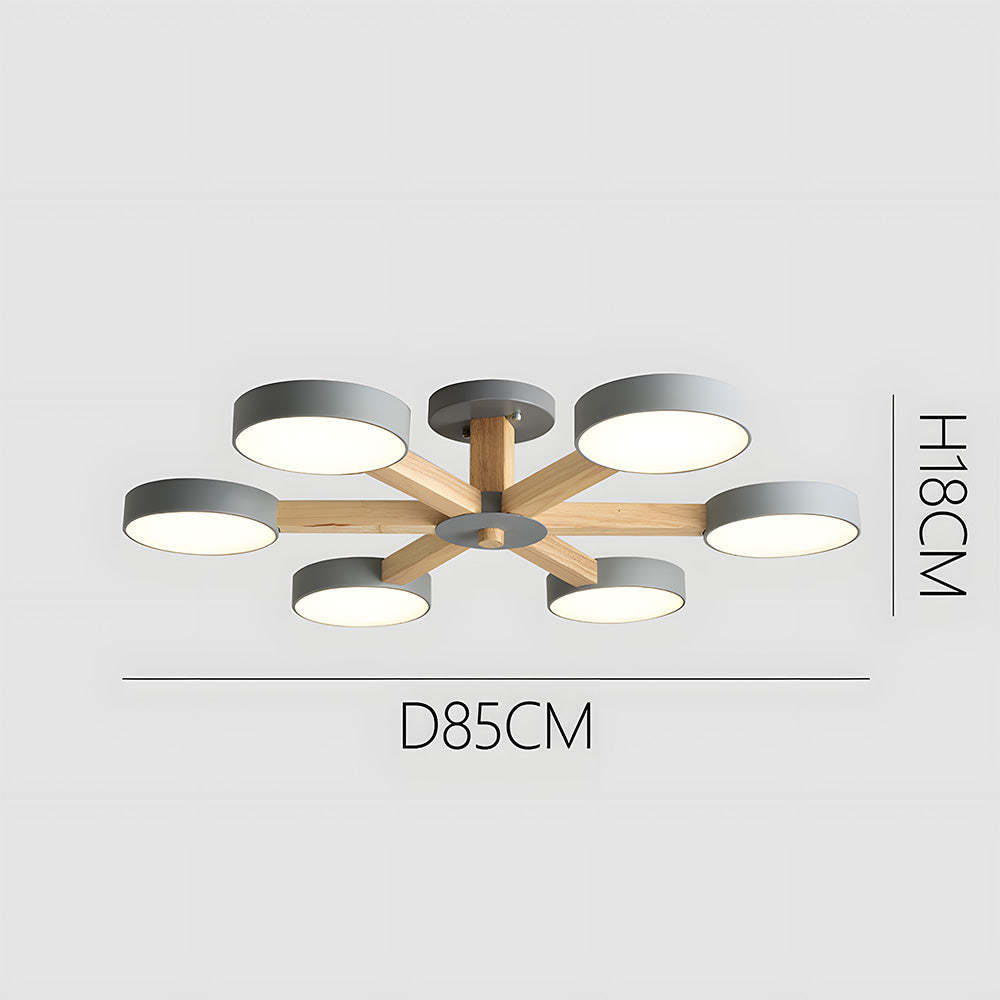 Nordic Multi-Ring LED Ceiling Light for Living Room